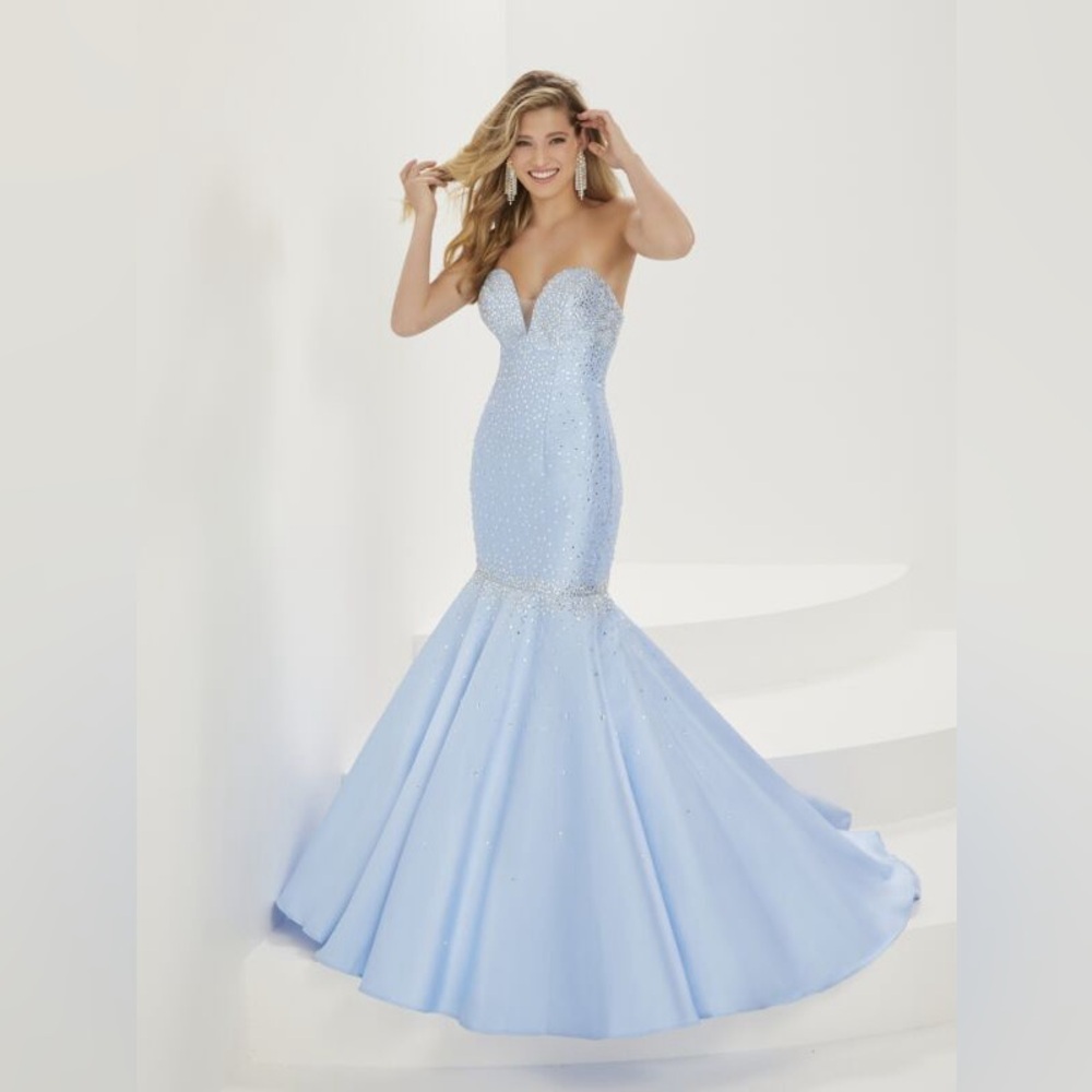 Christina Wu Light Blue Prom Dress